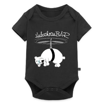 herziger, drolliger Bär - Baby Premium Kurzarmbody - Schwarz - Vorne