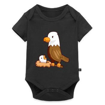 Nid d'aigle aigle bébé - Body à manches courtes Premium Bébé - noir - Devant