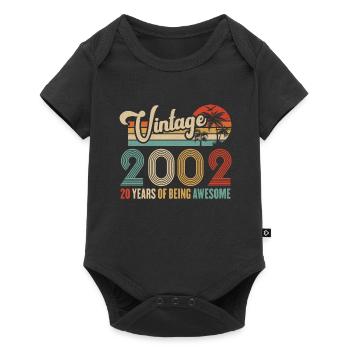 Vintage 2002 Anniversary 20 years to be Awesome - Baby Premium short-sleeve bodysuit - black - Front