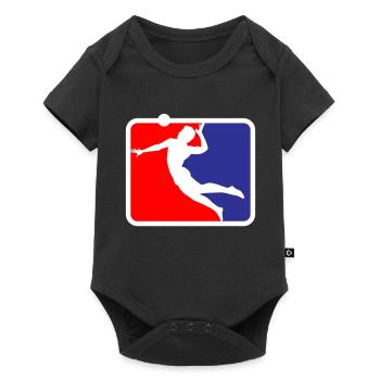 Volleyball | de volleyball de plage Les couleurs peuvent être changées - Body à manches courtes Premium Bébé - noir - Devant