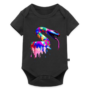 Gradients in the queue - Baby Premium short-sleeve bodysuit - black - Front
