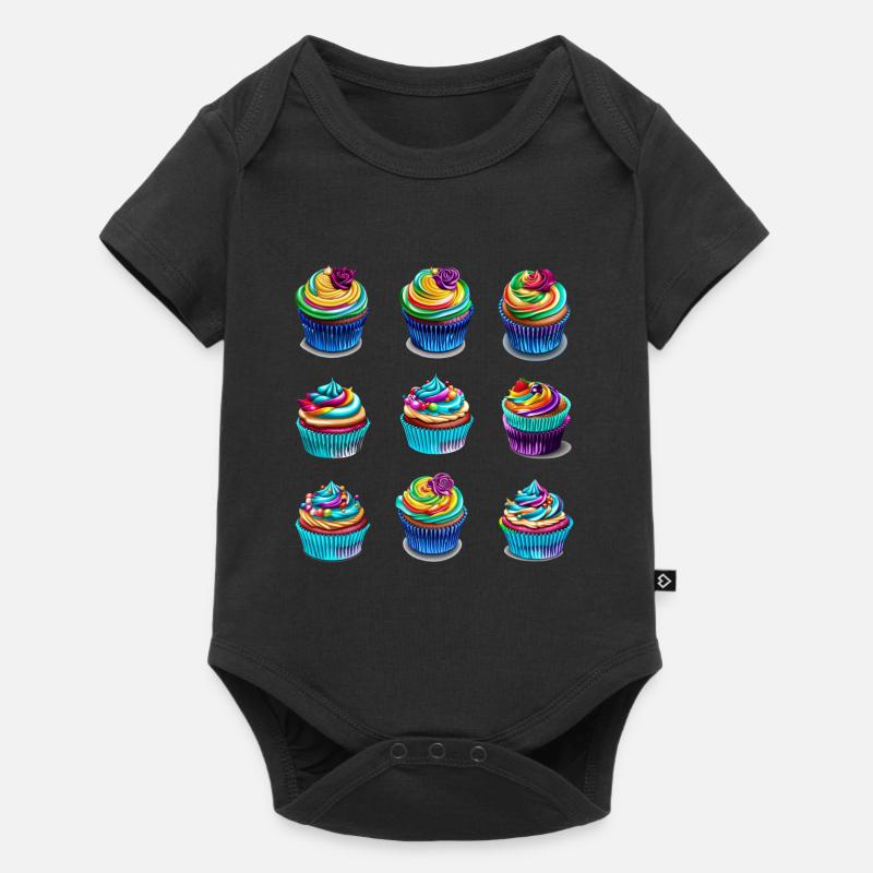 Muffins Törtchen - Baby Premium Kurzarmbody - Schwarz