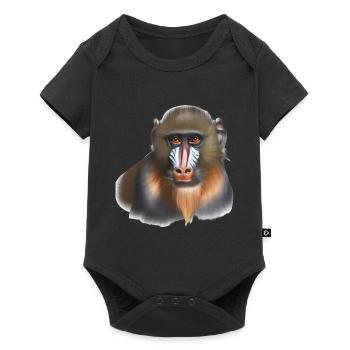 Mandrill Monkey - Baby Premium short-sleeve bodysuit - black - Front