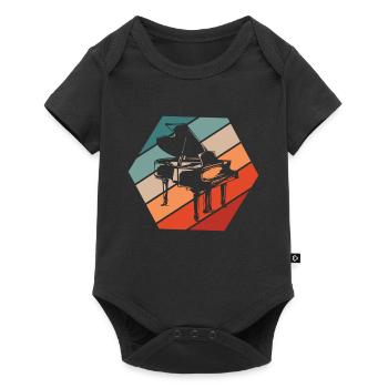 Piano Music - Baby Premium short-sleeve bodysuit - black - Front