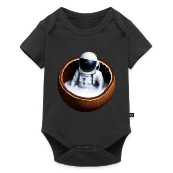 Astronaut in a coconut - Baby Premium short-sleeve bodysuit - black - Front