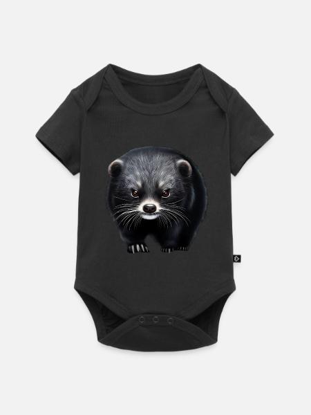 Faszinierender Binturong - Baby Premium Kurzarmbody - Schwarz