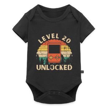 Level 20 Unlocked - Body à manches courtes Premium Bébé - noir - Devant