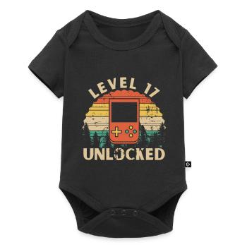 Level 17 Unlocked - Body à manches courtes Premium Bébé - noir - Devant