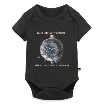 Clock uncertainty relation, quantum physics - Baby Premium short-sleeve bodysuit - black - Front