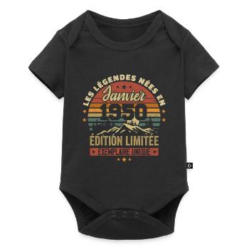 Légendaire depuis Janvier 1950 Vintage Cadeau 1950 - Body à manches courtes Premium Bébé - noir - Devant