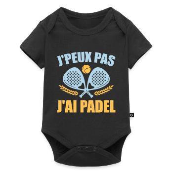 J'Peux Pas J'ai Padel Padel Raquette Padeliste - Body à manches courtes Premium Bébé - noir - Devant
