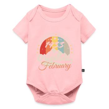 Birthday Gift February 1933 Vintage 91 Years - Baby Premium short-sleeve bodysuit - rose - Front