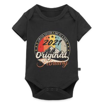 Anniversaire Cadeau Février 2021 Millésime 3 Ans - Body à manches courtes Premium Bébé - noir - Devant