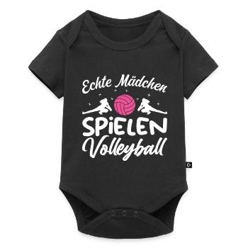 Real Girls Playing Volleyball - Baby Premium short-sleeve bodysuit - black - Front