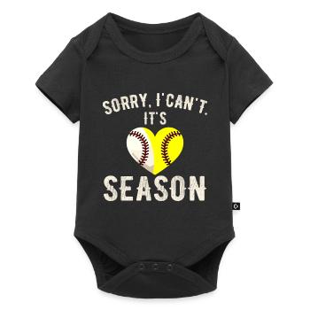 Sorry I Can't Its Baseball Season - Body à manches courtes Premium Bébé - noir - Devant