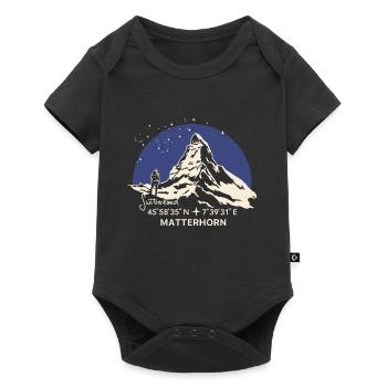 Souvenir du Cervin Randonnée Zermatt Souvenir - Body à manches courtes Premium Bébé - noir - Devant