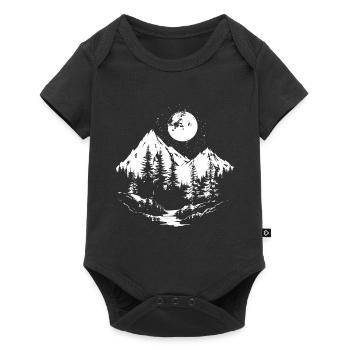 Nature Wildlife Outdoor Trees Mountains Hiking - Baby Premium short-sleeve bodysuit - black - Front