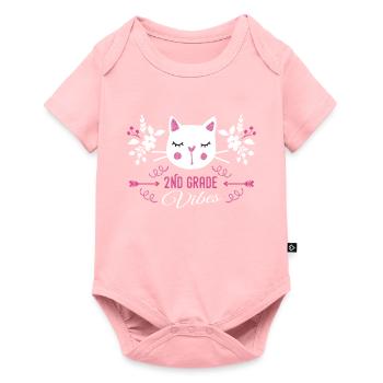 2nd grade | Grade Vibes Back to School Cute Cat - Baby Premium short-sleeve bodysuit - rose - Front