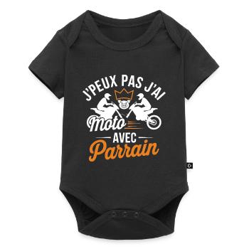 Biker with Godfather - I can't I have Motorcycle - Baby Premium short-sleeve bodysuit - black - Front