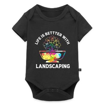 Paysagiste Jardinier Jardinier Jardin - Body à manches courtes Premium Bébé - noir - Devant