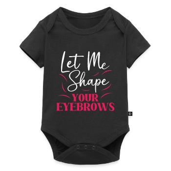 Make-up Microblading Kosmetik Kosmetikerin - Baby Premium Kurzarmbody - Schwarz - Vorne