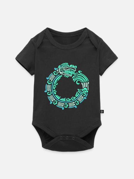 Inka Maya kalender aztec - Baby Premium Kurzarmbody - Schwarz