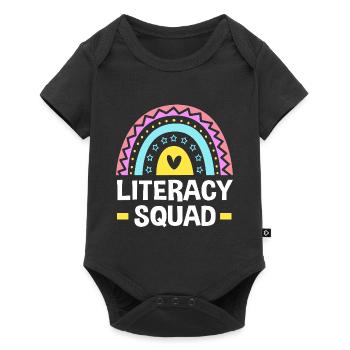 Bookworm Reading Enseignant d’école primaire - Body à manches courtes Premium Bébé - noir - Devant