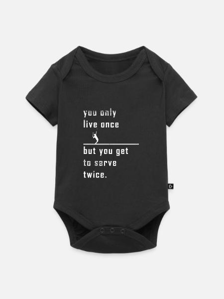 Cadeau de joueur de tennis - Body à manches courtes Premium Bébé - noir