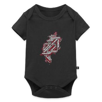 Hesse state: Hessens cities and municipalities - Baby Premium short-sleeve bodysuit - black - Front