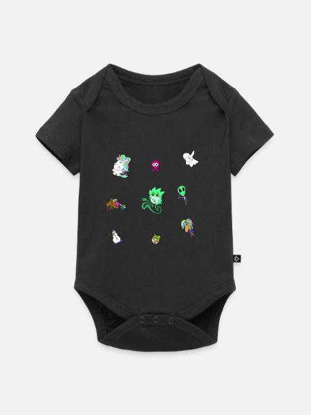 comic comicstyle charakter - Baby Premium Kurzarmbody - Schwarz