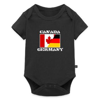 Canada Allemagne,Germany friendship,Drapeau shirt - Body à manches courtes Premium Bébé - noir - Devant