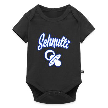 Schnulli Schnuller - Baby Premium Kurzarmbody - Schwarz - Vorne