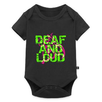 Sourd et bruyant - Body à manches courtes Premium Bébé - noir - Devant