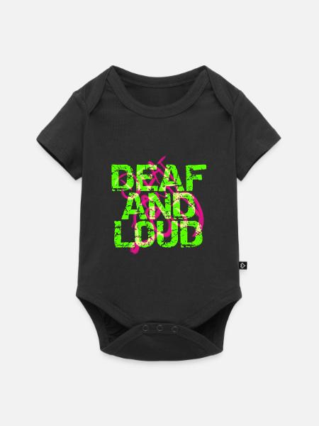 Deaf and loud - Baby Premium short-sleeve bodysuit - black