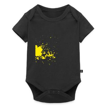 A yellow color spot as art - Baby Premium short-sleeve bodysuit - black - Front