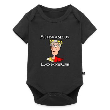 Schwanzus longus Witziges cartoon design - Baby Premium Kurzarmbody - Schwarz - Vorne