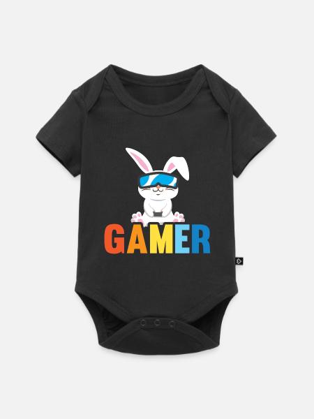 Virtual Reality Gamer - Baby Premium Kurzarmbody - Schwarz