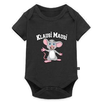 Klaus vorname Klausi Maus witzig Mausi tshirt - Baby Premium Kurzarmbody - Schwarz - Vorne
