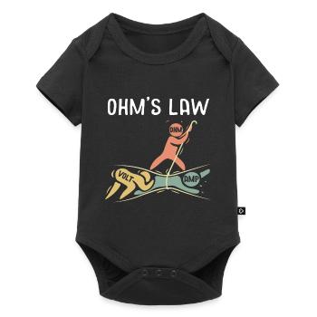 La loi de l’électrotechnique blague - Body à manches courtes Premium Bébé - noir - Devant