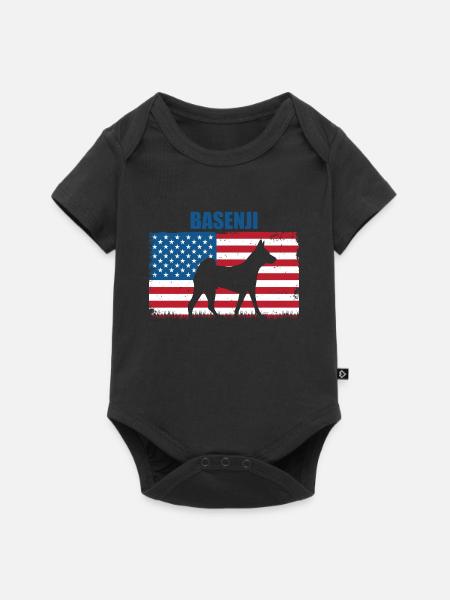 Basenji - Baby Premium Kurzarmbody - Schwarz