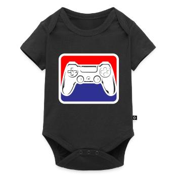 Gaming Gamepad Logo | Colors can be changed - Baby Premium short-sleeve bodysuit - black - Front