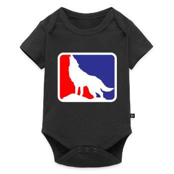 Wolf Dog Wildlife Werewolf Logo | Colors can be changed - Baby Premium short-sleeve bodysuit - black - Front