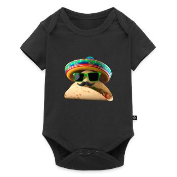 Taco Sunglasses Sombrero - Baby Premium short-sleeve bodysuit - black - Front