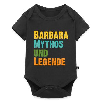 Mythos Barbara die Legende Vorname Barbara - Baby Premium Kurzarmbody - Schwarz - Vorne