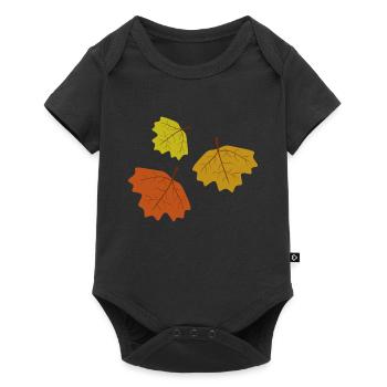 fall leaves - Baby Premium short-sleeve bodysuit - black - Front