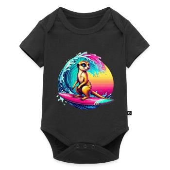 Meerkat Surf - Baby Premium short-sleeve bodysuit - black - Front