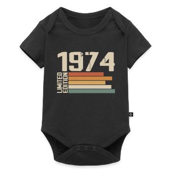 1974 Vintage - Retro 1974 Cadeau Anniversaire 1974 - Body à manches courtes Premium Bébé - noir - Devant