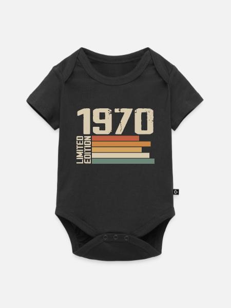1970er Jahre Vintage - Retro 1970er Jahre Geburtstagsgeschenk - Baby Premium Kurzarmbody - Schwarz