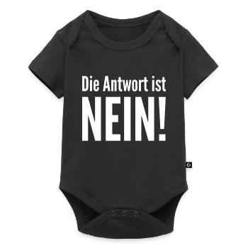 Répondre non - Body à manches courtes Premium Bébé - noir - Devant
