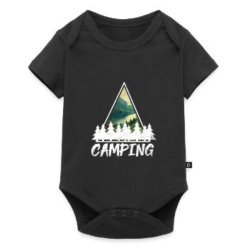 Camping Tentes Camping Camping Cadeau - Body à manches courtes Premium Bébé - noir - Devant